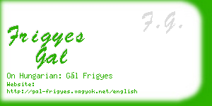 frigyes gal business card