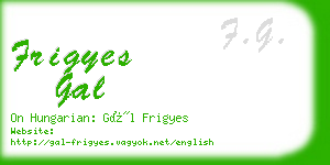 frigyes gal business card
